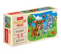 Hatber 20ПЗ5-13406 Пазл MAXI Hatber Веселые щенки 20 элементов А5 формат 230Х165мм