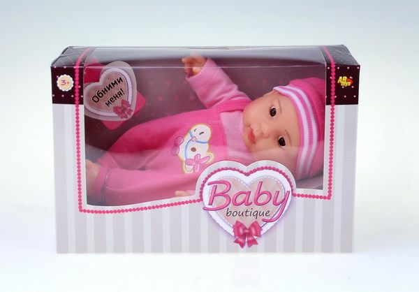 ABtoys PT-00959 Кукла Baby boutique, ярко-розовый костюмчик, 22 см