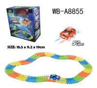 Golw track 1637 Гибкий трек со светящейся машинкой, 144 детали