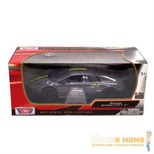 Motormax 73350 Коллекционная модель машины Laмborghini Murcielago LP6704 SV, 1:24, черный металик