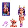 Mattel FRH54 Энчантималс Большая кукла с любимой зверюшкой Данесса Оления, 32 см