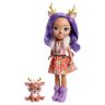 Mattel FRH54 Энчантималс Большая кукла с любимой зверюшкой Данесса Оления, 32 см