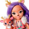 Mattel FRH54 Энчантималс Большая кукла с любимой зверюшкой Данесса Оления, 32 см