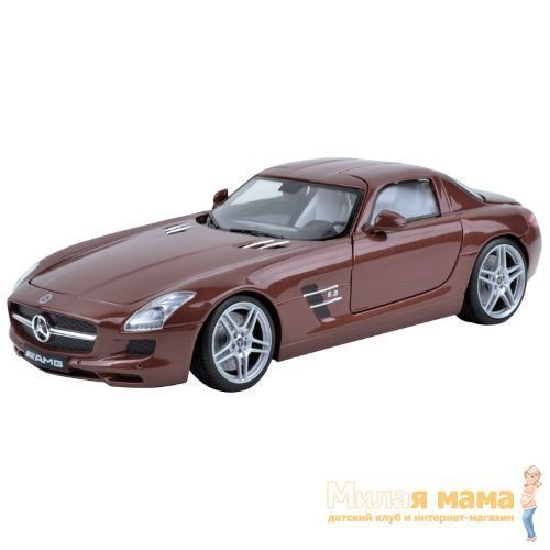 Motormax 79162 Коллекционная модель машины Mercedes Benz SLS АMG, 1:18, шоколадная