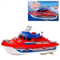 ABtoys (АБтойс) C-00380/красный Катер Abtoys Морской патруль эл/мех, красно-белый корпус