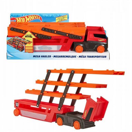 Mattel GHR48 Hot Wheels Машинка Хот Вилс Мега грузовик с хранилищем для машинок