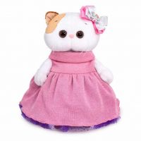 BUDI BASA LK24-068 Мягкая игрушка BUDI BASA Кошка Ли-Ли в платье с люрексом 24 см