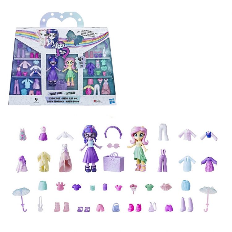 Hasbro E4273 MLP Equestria Girls Набор игровой Модный приговор с мини-куклами, Искорка и Флаттершай