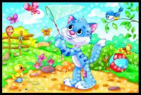 Рыжий кот М-8646 Мозаика из пайеток. А4+. МИЛЫЙ КОТИК
