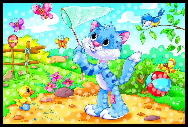 Рыжий кот М-8646 Мозаика из пайеток. А4+. МИЛЫЙ КОТИК