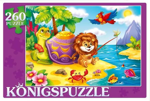 Konigspuzzle ПК260-6854 Пазл Львенок и черепаха, 260 элементов