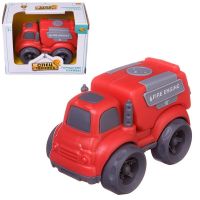 Junfa C-00399 Машинка ABtoys Спецтехника Пожарная машина, фрикционная, 10х7х8см