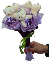 Букет Лиловое настроение из мягких игрушек 5 шт (создай своими руками)