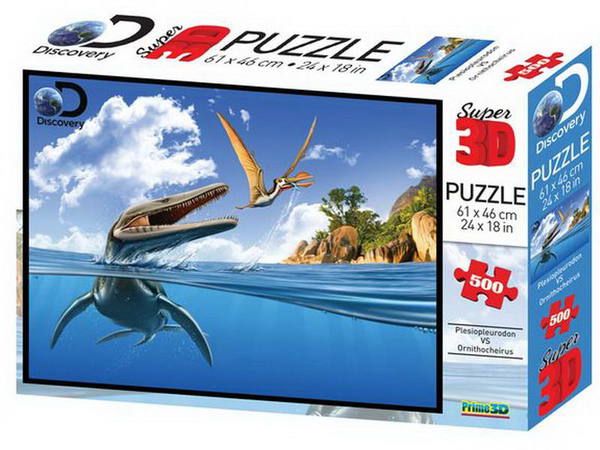 Prime 3D 10332-SBM Пазл 3D 500 Плезиоплевродон и орнитохейрус