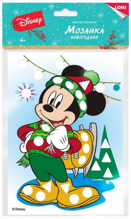 LORI Кмд-040 Набор для творчества LORI Новогодняя мозаика Disney Микки Маус