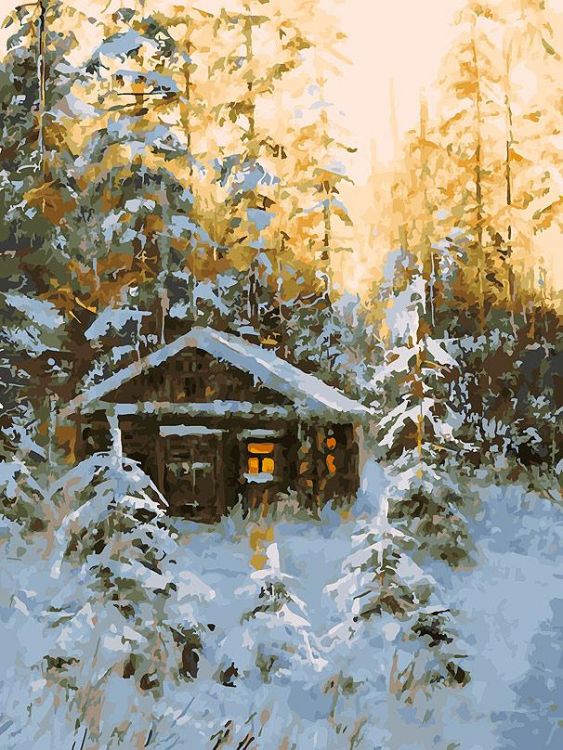 Белоснежка 390-AS Набор для творчества Белоснежка картина по номерам на холсте Охотничья избушка 30*40 см Белоснежка 390-AS Набор для творчества Белоснежка картина по номерам на холсте Охотничья избушка 30*40 см