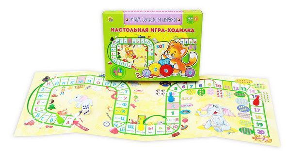 Рыжий Кот ИН-6333 Игра настольная-ходилка (малый формат). УЧИМ БУКВЫ И ЦИФРЫ