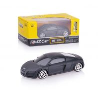 RMZ City 344996SM Машина металлическая Audi R8 V10, черный матовый цвет, 1:64