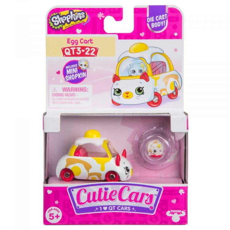 Moose 57110 Машинка Cutie Car S3 с фигуркой Шопкинс Egg cart