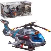 ABtoys (АБтойс) 5602B/серый Вертолет боевой Junfa, электромеханический, свет, звук, в коробке 26,5х12,5х11см, серый