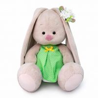 BUDI BASA SidS-402 Мягкая игрушка BUDI BASA Зайка Ми в платье в горох и ромашка (малый) 25 см