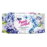 AURA 8134-КК Влажные салфетки AURA TROPIC COCKTAIL освежающие 60 штук