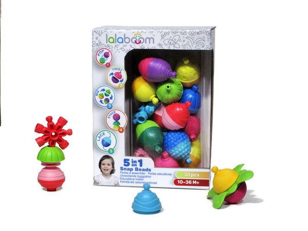 Lalaboom BL250 Игрушка развивающая Бусы, 30 предметов