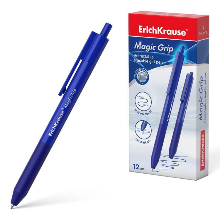 ErichKrause 48198ЕК Ручка ErichKrause Magic Grip гелевая автоматическая сo стираемыми чернилами