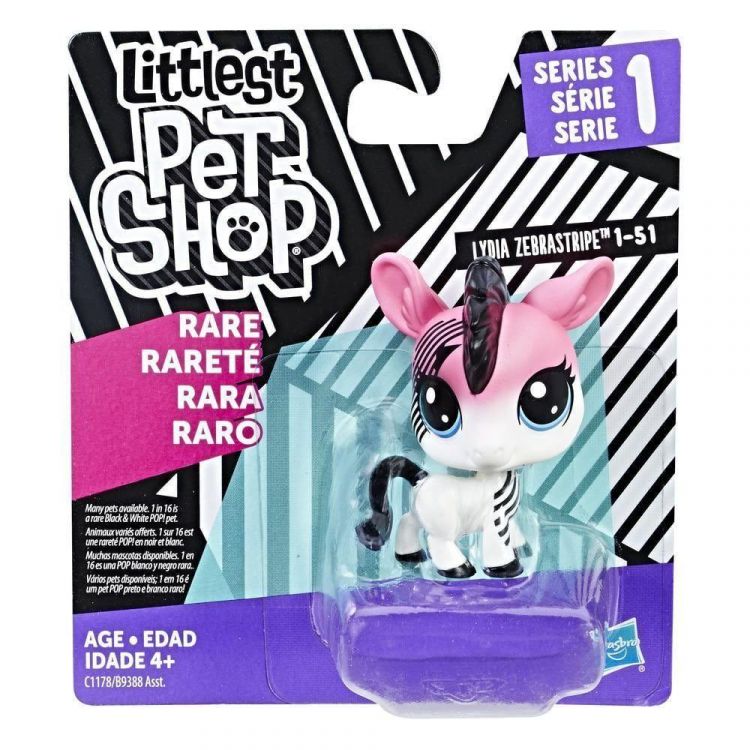 Hasbro C1178 LPS S1 Зверюшка Зебра Lydia Zebrastripe