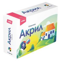LORI Акрк-001 Краски акриловые LORI Классика 6 цветов по 20 мл