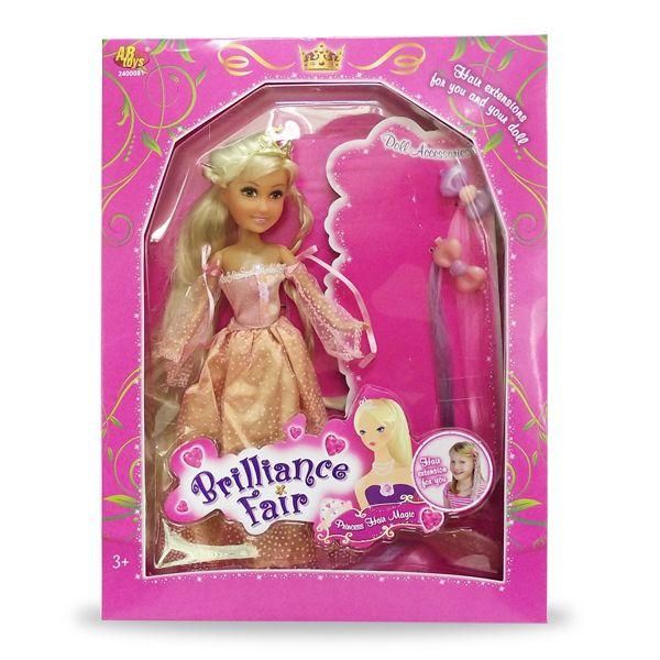 Funville 2400081 Кукла Brilliance Fair Принцесса 26,7 см, с 6 заколками и расческой