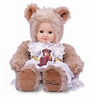 Unima 525211 Anne Geddes Кукла из серии "Детки-мишки", 30 см, девочка