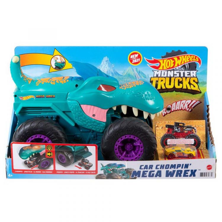 Mattel GYL13 Игровой набор Mattel Hot Wheels Монстр-трак Голодный Мега Рекс Mattel GYL13 Игровой набор Mattel Hot Wheels Монстр-трак Голодный Мега Рекс