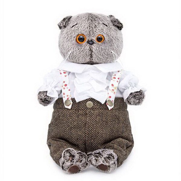 BUDI BASA Ks22-094 Мягкая игрушка Кот Басик-романтик, 22 см