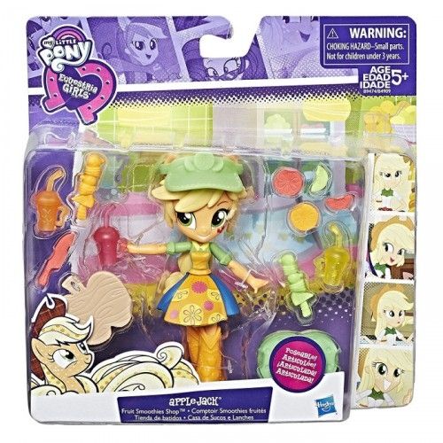 Hasbro B9474 MLP EG Minis Мини-кукла ЭплДжек Магазин фруктовых смузи