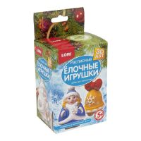LORI Ир-014 Набор для творчества LORI Роспись ёлочных игрушек Снегурочка и колокольчик 3D Art