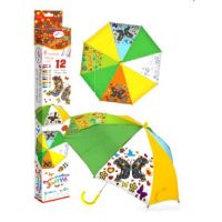Origami 02325 Раскрашиваем зонтик Цветы и бабочки, 12 маркеров