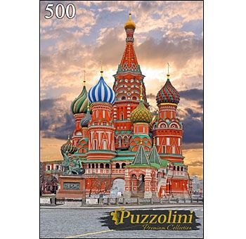 Puzzolini 7671 Пазл Москва Храм Василия Блаженного, 500 элементов