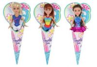 FUNVILLE 24009/1 Sparkle Girlz Кукла, в рожке Пляжная серия