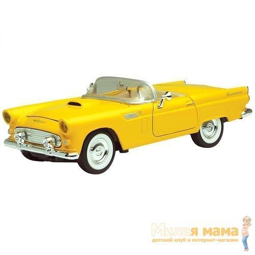 Motormax 73215 Модель винтажной машины 1:24 1956 Ford Thunderbird, желтый