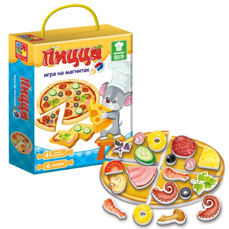 Vladi Toys VT3004-08 Игра магнитная Крошка Шеф «Пицца»
