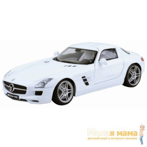 Motormax 79162 Коллекционная модель машины Mercedes Benz SLS АMG, 1:18, белая