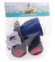 ABtoys (АБтойс) C-00402 Машинка ABtoys Спецтехника Городские службы Бетономешалка со съемным кузовом , сине-белая, 27х18,1х24,6