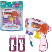 ABtoys (АБтойс) S-00204/розовый Мыльные пузыри Abtoys Мерцающие пузырьки Пистолет полупрозрачный на батарейках розовый