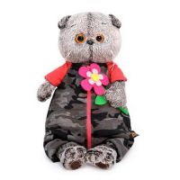 BUDI BASA Ks22-140 Мягкая игрушка BUDI BASA Кот Басик в камуфляжном комбинезоне 22 см