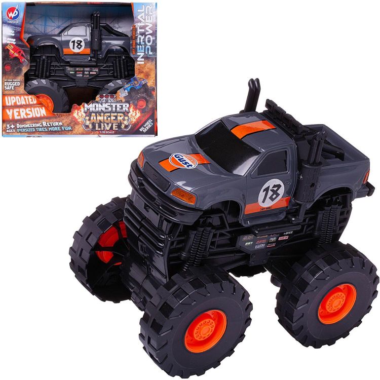Junfa WC-11584/темно-серая Машинка Junfa Джип-внедорожник 4х4 Гнев монстра 1:16, темно-серая №2