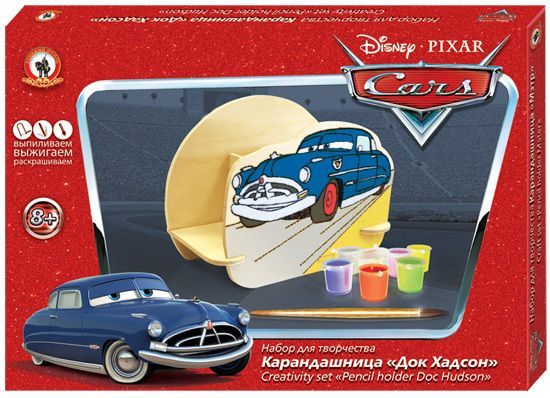 Набор для творчества. Набор для выжигания и раскрашивания Карандашница "Док Хадсон" Дисней Тачки