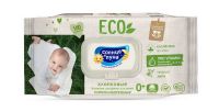 СОЛНЦЕ И ЛУНА 10303-КК Влажные салфетки СОЛНЦЕ И ЛУНА ECO детские хлопковые с экстрактом липы 100 штук