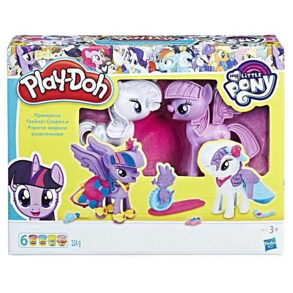 Hasbro B9717 Play-Doh Игровой набор с пластилином MLP Твайлайт и Рарити