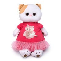 BUDI BASA LK24-019 Мягкая игрушка BUDI BASA Кошка Ли-Ли в платье с совой 24 см